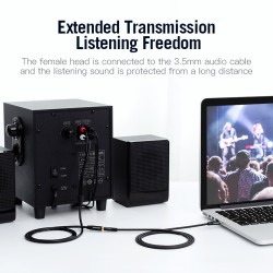 Buy Vention AUDIO 3.5mm F to 2RCA M Cable - VAB-R01-B150 - 1.5m in Cyprus, Nicosia, Limassol, Larnaka, Pafos