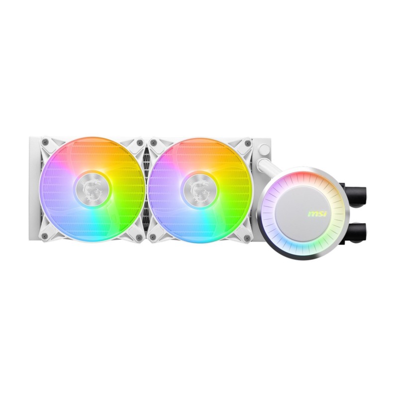 Buy MSI MAG CORELIQUID E240 - White 240mm AIO CPU Cooler (2x120mm Fans, Rotatabl... in Cyprus, Nicosia, Limassol, Larnaka, Pafos