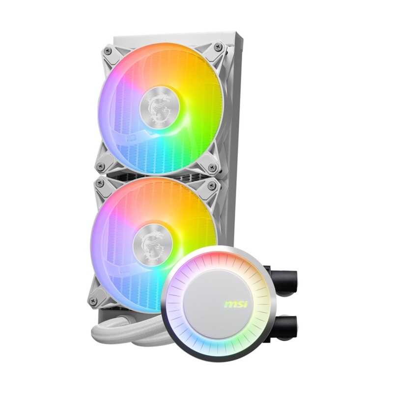 Buy MSI MAG CORELIQUID E240 - White 240mm AIO CPU Cooler (2x120mm Fans, Rotatabl... in Cyprus, Nicosia, Limassol, Larnaka, Pafos