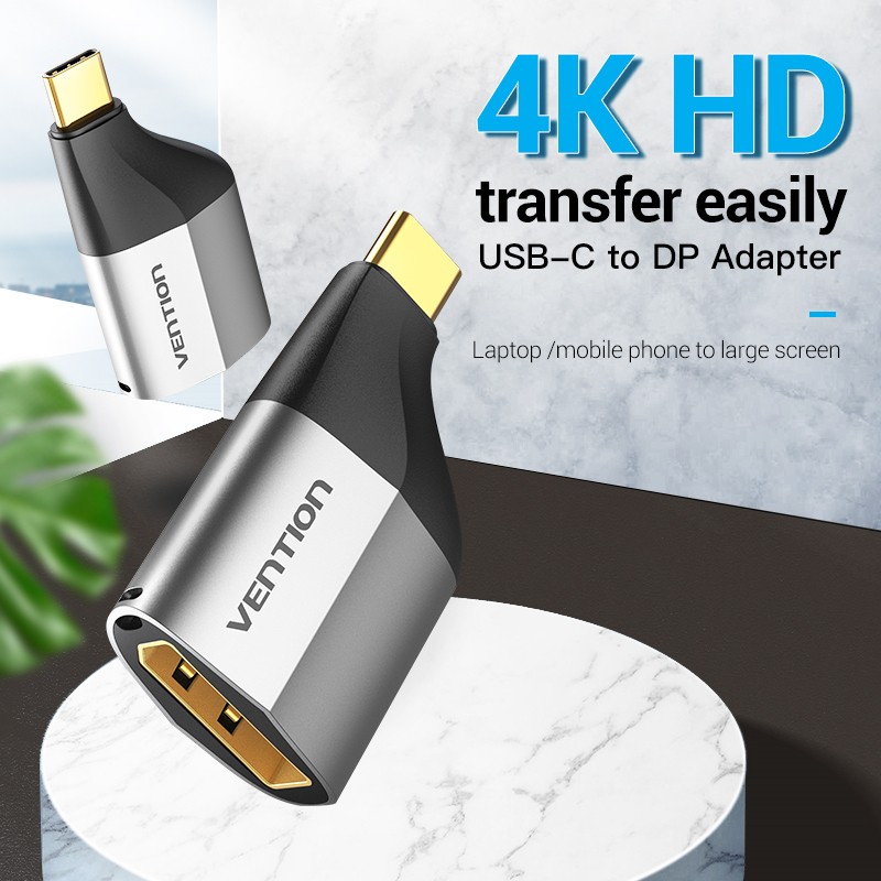 Buy Vention Converter USB-C to DP Adapter - TCCH0 - 4K60Hz Metal in Cyprus, Nicosia, Limassol, Larnaka, Pafos