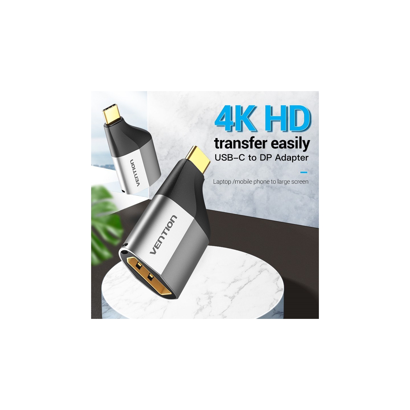 Vention Converter USB-C to DP Adapter - TCCH0 - 4K60Hz Metal — Buy in Cyprus with Fast Delivery