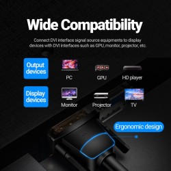 Buy Vention DVI 24+1 Male to Male Cable - EAABI - 3.0m in Cyprus, Nicosia, Limassol, Larnaka, Pafos