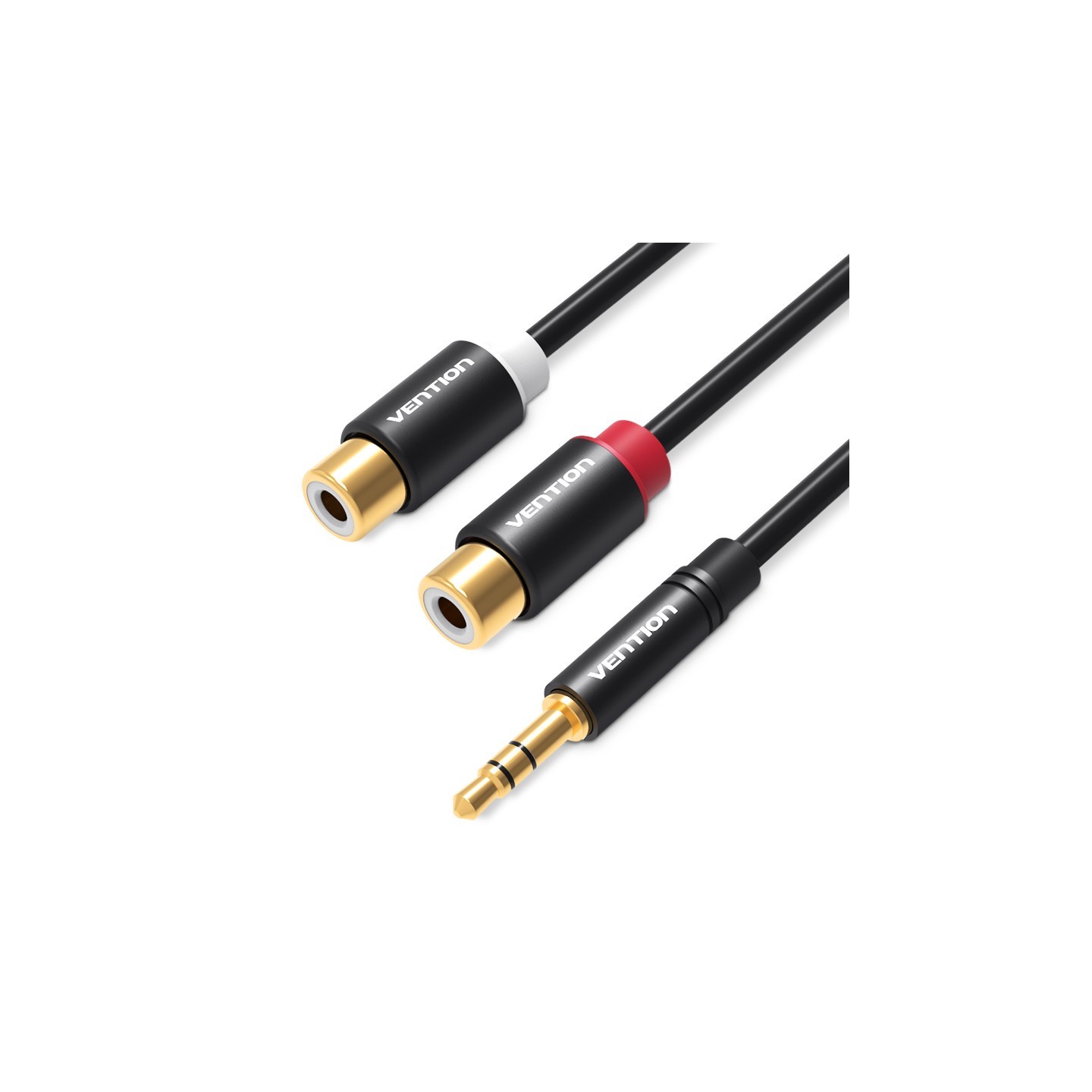 Vention AUDIO - VAB-R02-B030 - 3.5mm M to 2RCA F Cable 0.3m — Buy in Cyprus with Fast Delivery