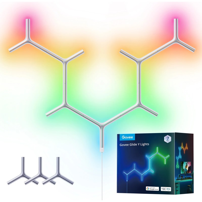 Buy Govee Gaming Light Panel - H6065 - Y Shape (7 pack) in Cyprus, Nicosia, Limassol, Larnaka, Pafos