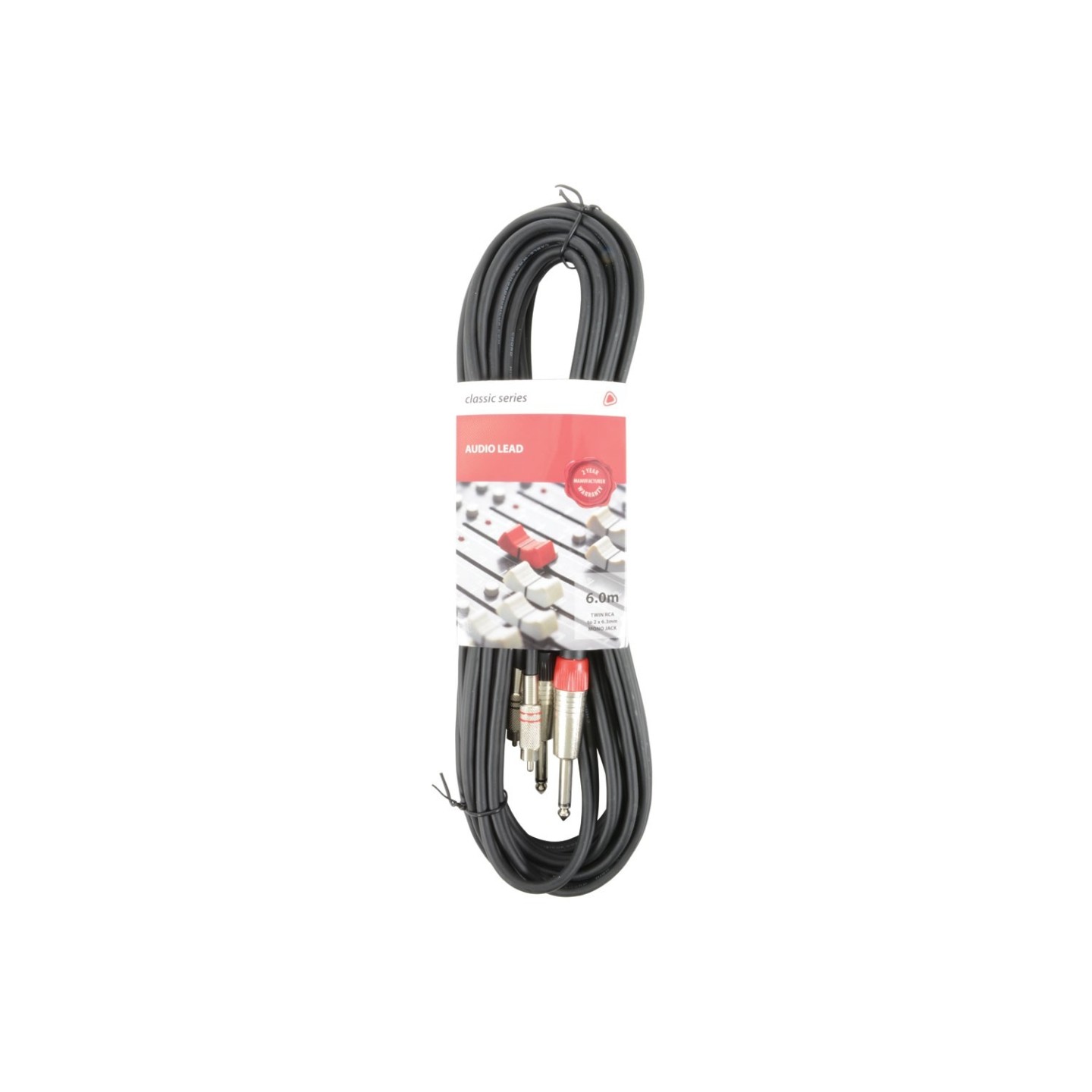 Chord Classic - 190.069UK - 2RCA-2x6.3MM Mono 6.0m — Buy in Cyprus with Fast Delivery
