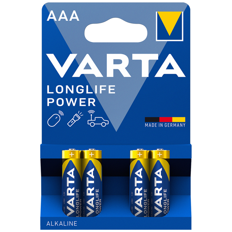 Buy Varta Alkaline AAA 4pcs Longlife Power - Alkaline AAA 4pcs Longlife Power in Cyprus, Nicosia, Limassol, Larnaka, Pafos