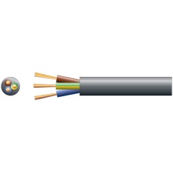 Buy Mercury Mains Power Cable - 804.344UK - 3-Core 10A 1.0mm 100m Black in Cyprus, Nicosia, Limassol, Larnaka, Pafos