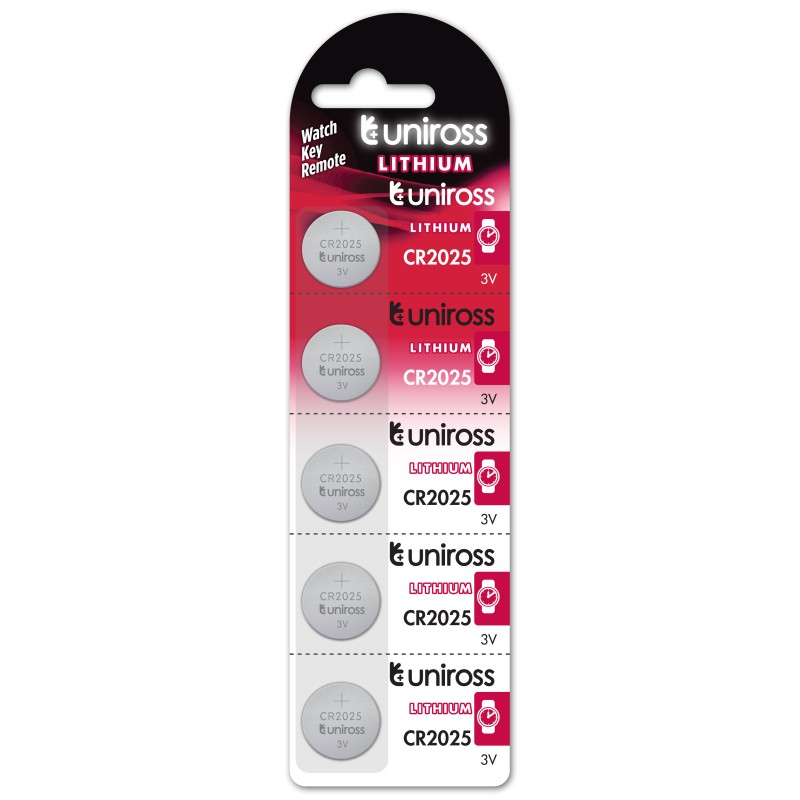 Buy Uniross Button Cell Lithium Battery (5pack) - CR2025 - Button Cell Lithium B... in Cyprus, Nicosia, Limassol, Larnaka, Pafos