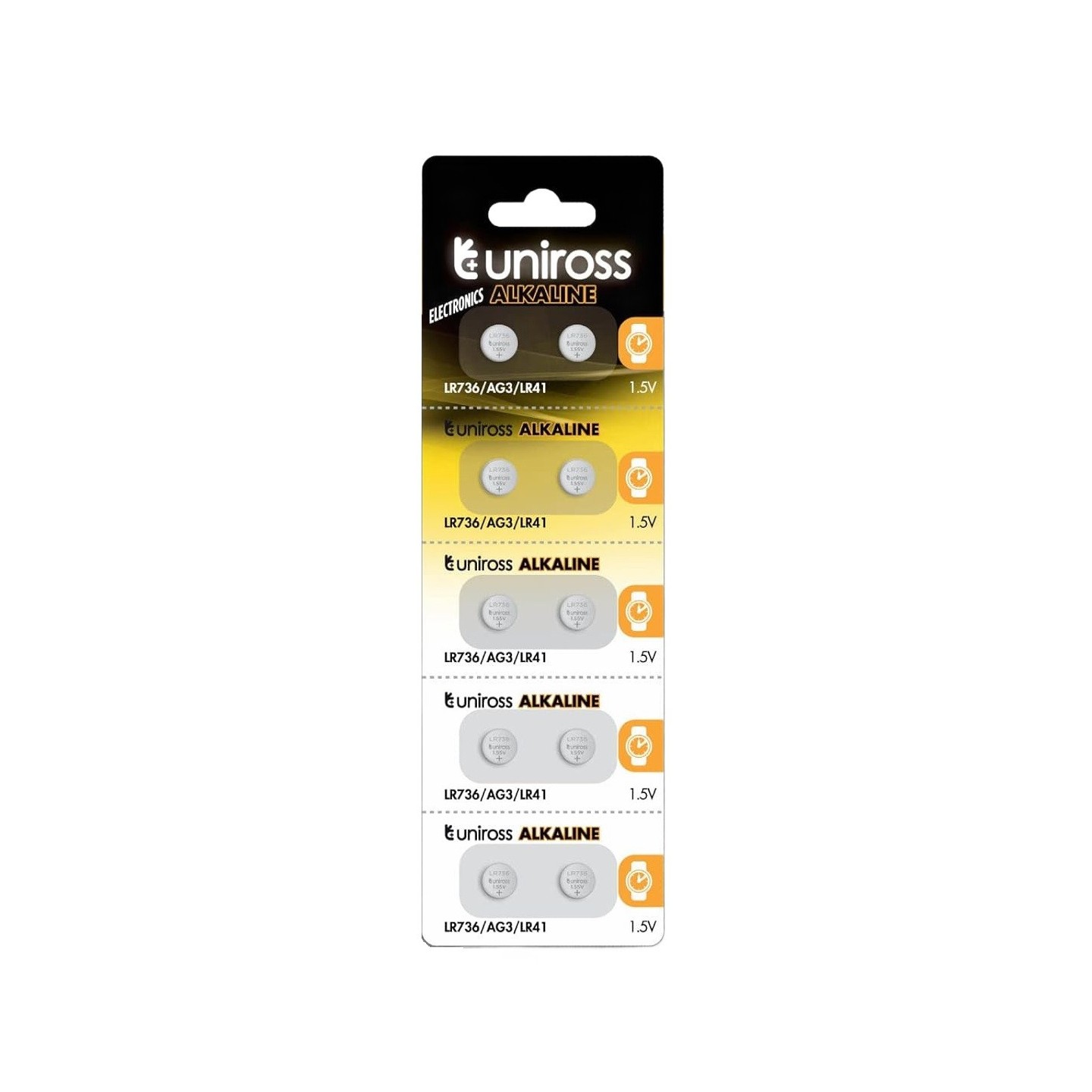 Uniross Alkaline-Coin Battery - LR736 - AG3 LR41 10pack — Buy in Cyprus with Fast Delivery