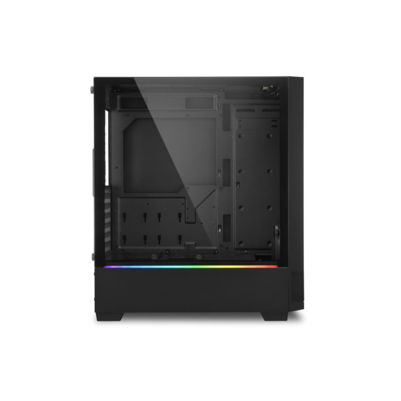 Sharkoon RGB FLOW - Mid Tower PC Case - Black, Side Window, ARGB Lighting, ATX/mATX/Mini-ITX, 350mm GPU