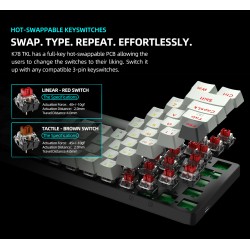 Thunderobot K78R White 78-Key Mechanical Gaming Keyboard Red Switches (Boxed) — Buy in Cyprus with Fast Delivery