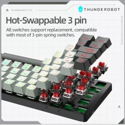 Thunderobot K78R White 78-Key Mechanical Gaming Keyboard Red Switches (Boxed) — Buy in Cyprus with Fast Delivery