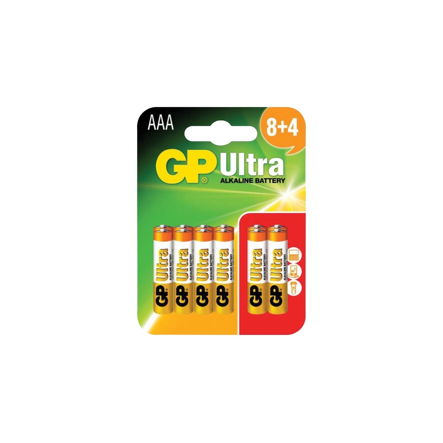 GP Ultra Alkaline Batteries - 656.016UK - AAA 8+4 — Buy in Cyprus with Fast Delivery