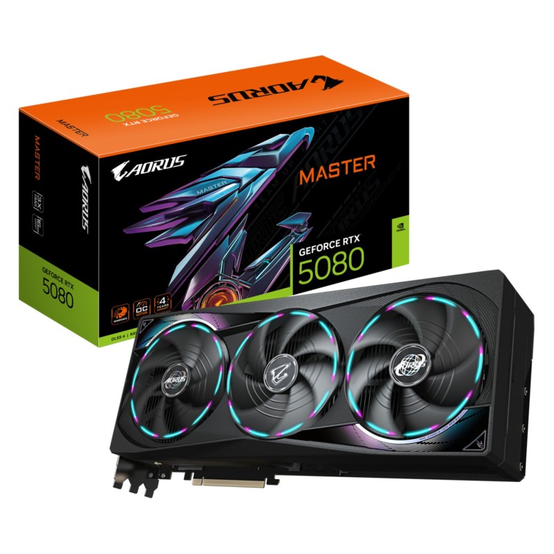 Buy GIGABYTE AORUS MASTER GeForce RTX 5080 - 16GB GDDR7, 2805MHz Boost, PCIe 5.0 in Cyprus, Nicosia, Limassol, Larnaka, Pafos