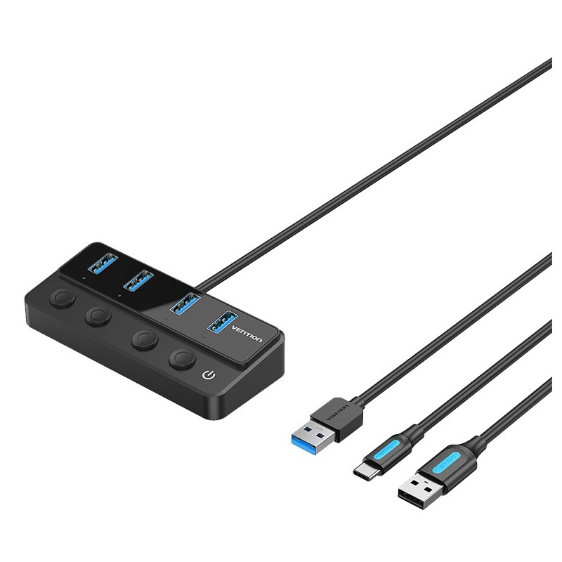 Buy Vention HUB USB-C 4 x USB3.0 with Indiv.Power Switches - CHWBF - 1.0m in Cyprus, Nicosia, Limassol, Larnaka, Pafos