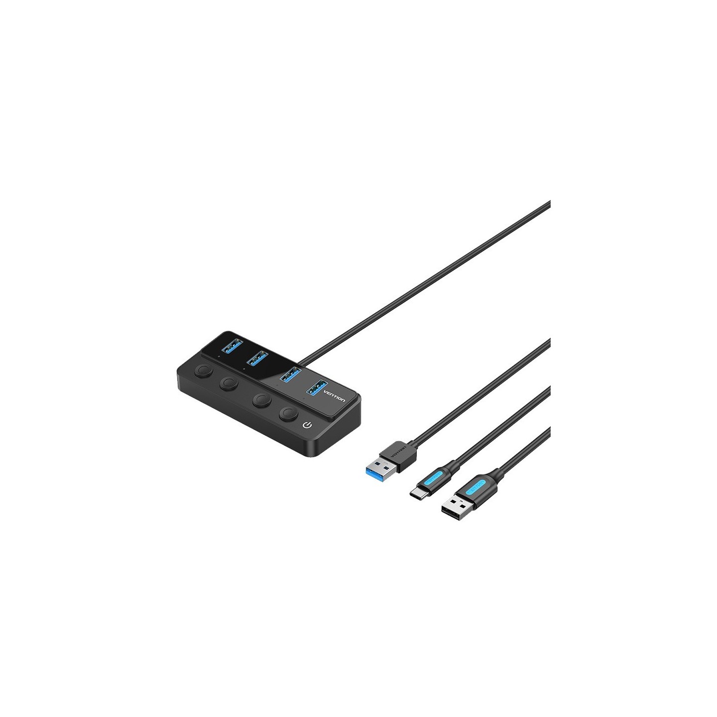 Vention CHWBF USB-C Hub 4x USB 3.0 Individual Power Switches 1.0m — Armenius Store Cyprus
