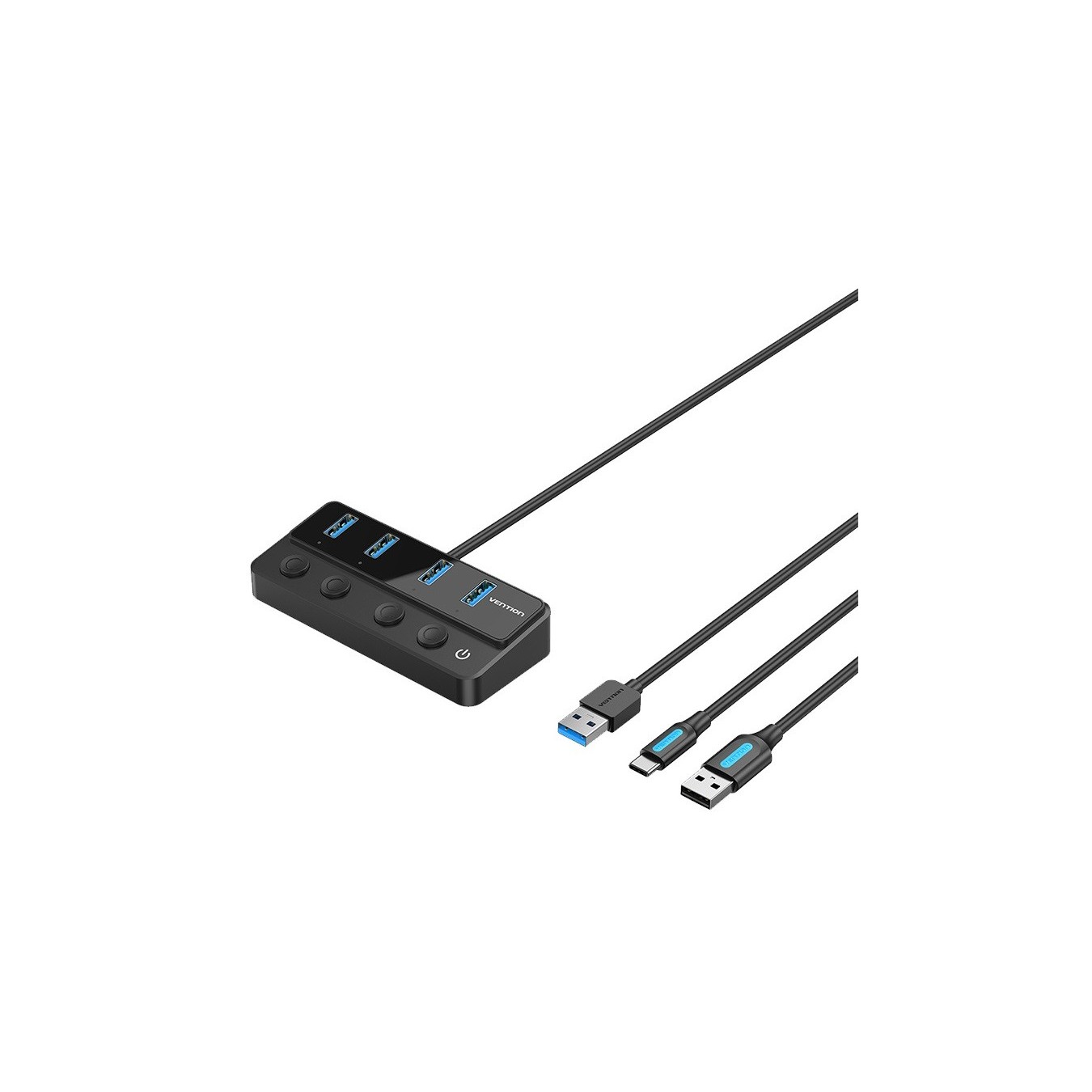 Vention CHWBF USB-C Hub 4x USB 3.0 – Individual Power Switches, 1.0m | Armenius Store