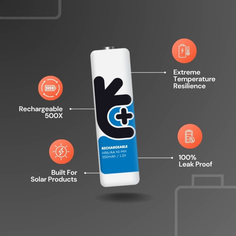 Buy Uniross Rechargeable AA 600 NiMH Batteries (Solar) - 4 Pcs in Cyprus, Nicosia, Limassol, Larnaka, Pafos