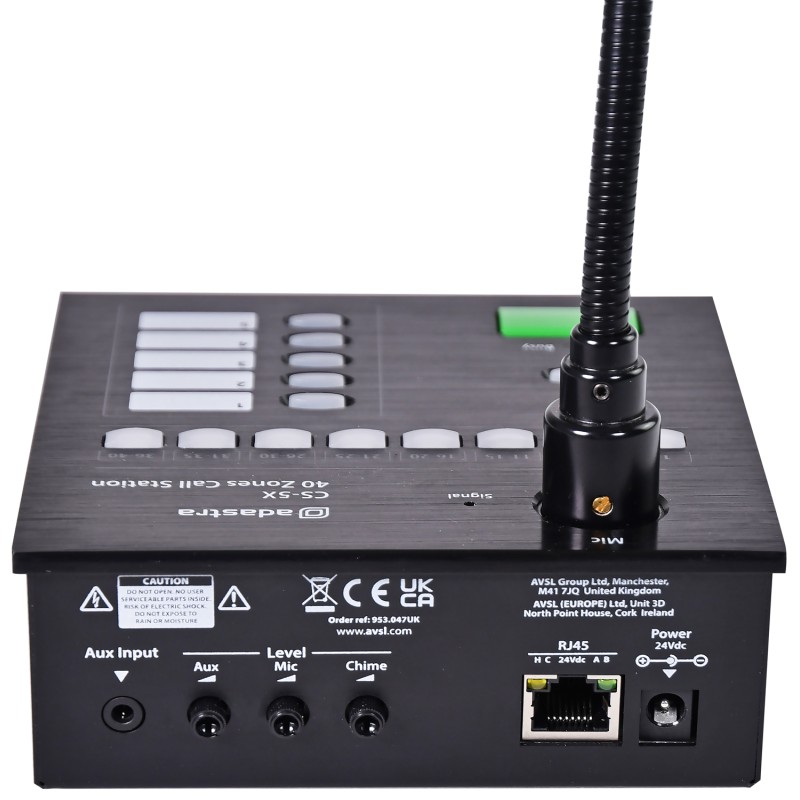Buy Adastra AS Audio Matrix Call Station - CS-5X - Call Station for RX45 953.047UK in Cyprus, Nicosia, Limassol, Larnaka, Pafos