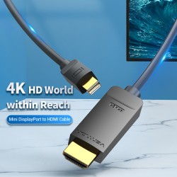 Buy Vention HDMI to Mini DisplayPort Cable 1.5m - HAHBG - HDMI to Mini DisplayPo... in Cyprus, Nicosia, Limassol, Larnaka, Pafos