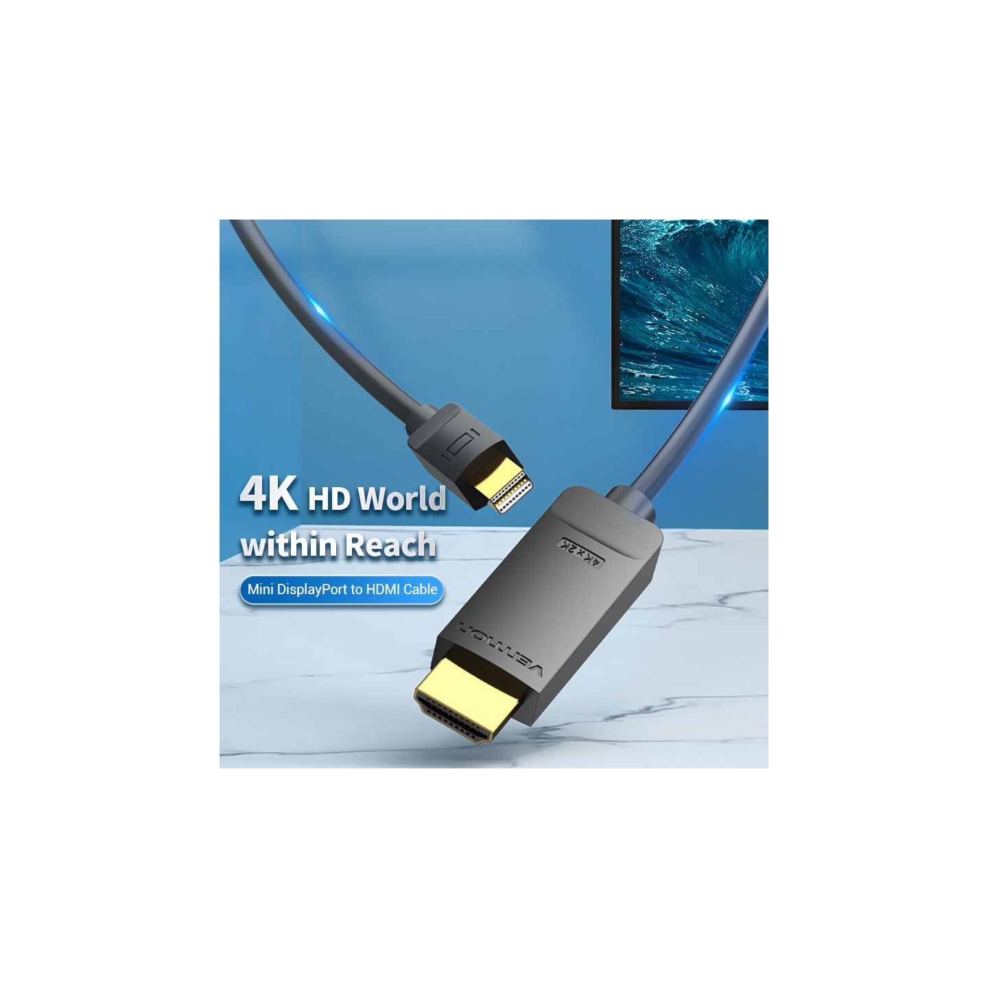Vention HDMI to Mini DisplayPort Cable 1.5m - HAHBG - HDMI to Mini DisplayPort Cable 1.5m — Buy in Cyprus with Fast Delivery