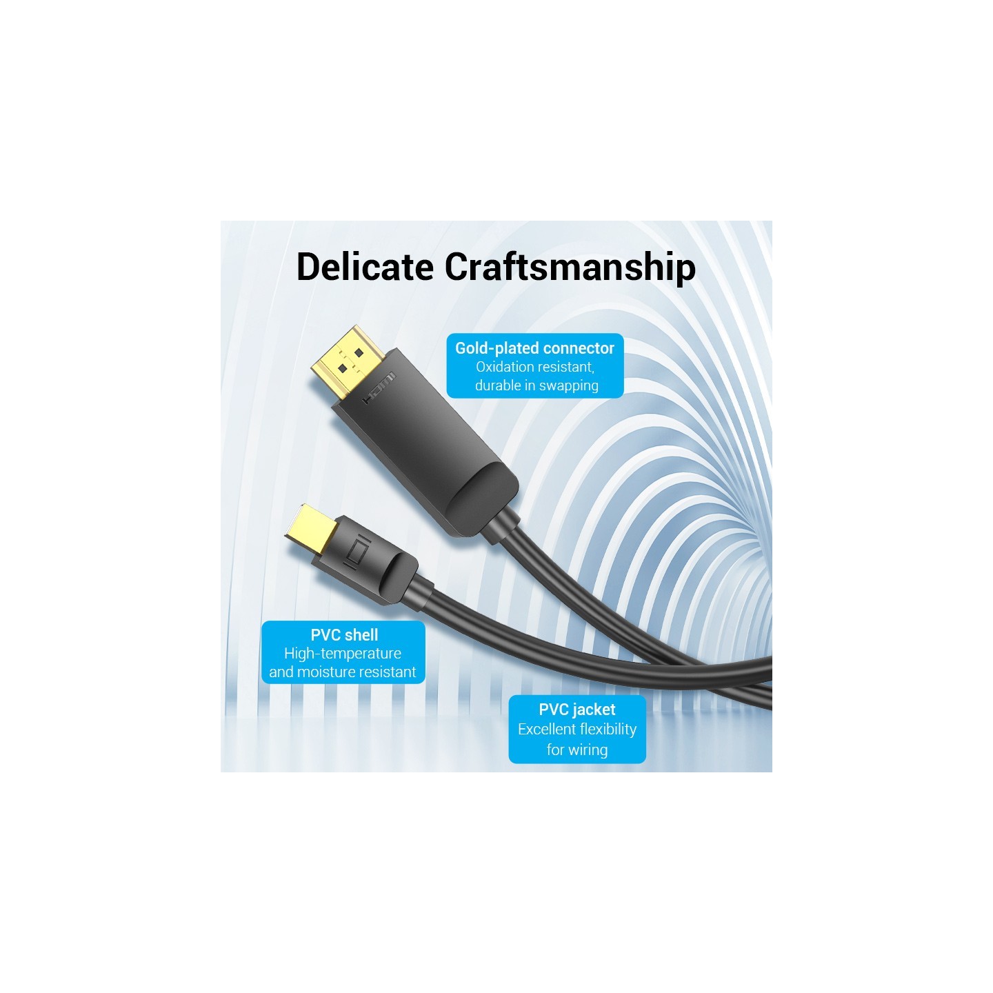 Vention HDMI to Mini DisplayPort Cable 1.5m - HAHBG - HDMI to Mini DisplayPort Cable 1.5m — Buy in Cyprus with Fast Delivery