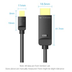 Buy Vention HDMI to Mini DisplayPort Cable 1.5m - HAHBG - HDMI to Mini DisplayPo... in Cyprus, Nicosia, Limassol, Larnaka, Pafos