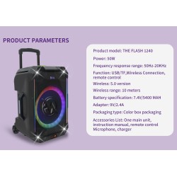 Buy N-Gear Portable Karaoke Speaker - FLASH1240 - 12'' Portable Karaoke Speaker ... in Cyprus, Nicosia, Limassol, Larnaka, Pafos