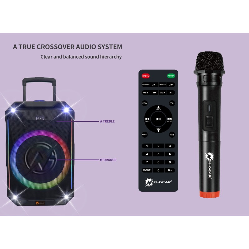 Buy N-Gear Portable Karaoke Speaker - FLASH1240 - 12'' Portable Karaoke Speaker ... in Cyprus, Nicosia, Limassol, Larnaka, Pafos