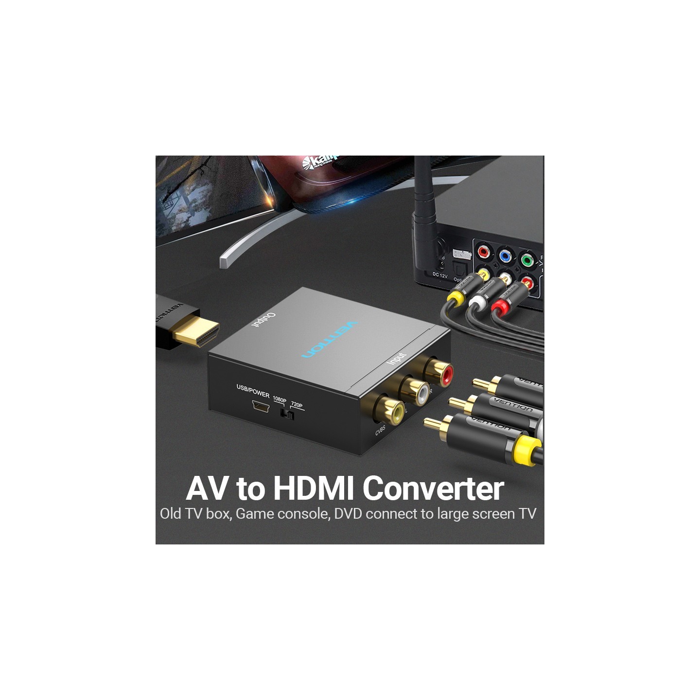 Vention Converter - AEFB0 - 3RCA to HDMI USB Powered — Buy in Cyprus with Fast Delivery