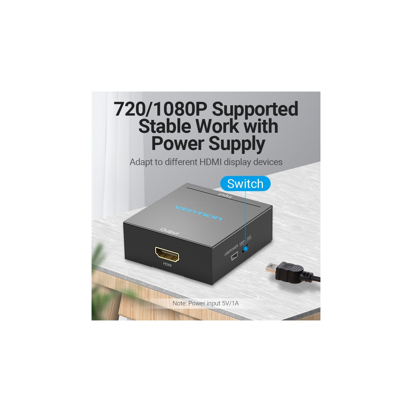 Vention Converter - AEFB0 - 3RCA to HDMI USB Powered — Buy in Cyprus with Fast Delivery