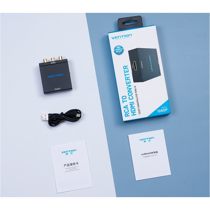 Buy Vention Converter - AEFB0 - 3RCA to HDMI USB Powered in Cyprus, Nicosia, Limassol, Larnaka, Pafos