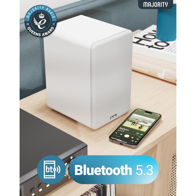 Buy Majority Speakers Active - D70X - 70W 2.0 BT USB Phono HDMI ARC White (pair) in Cyprus, Nicosia, Limassol, Larnaka, Pafos