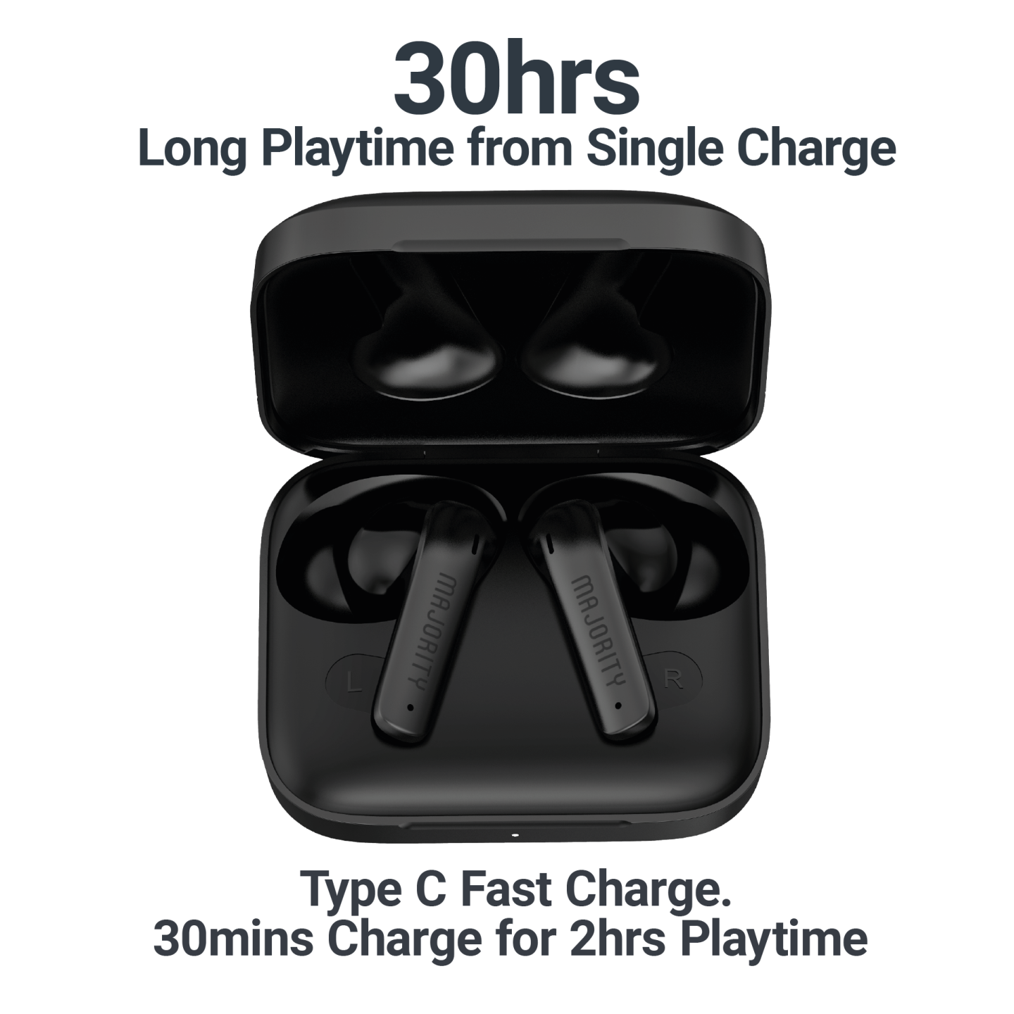 Majority Earphones - TRU-1 - TWS Sports Earphones IPX7 Black — Buy in Cyprus with Fast Delivery