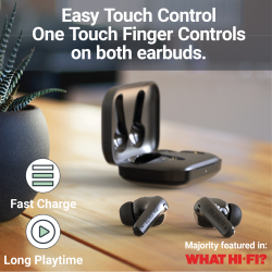 Buy Majority Earphones - TRU-1 - TWS Sports Earphones IPX7 Black in Cyprus, Nicosia, Limassol, Larnaka, Pafos