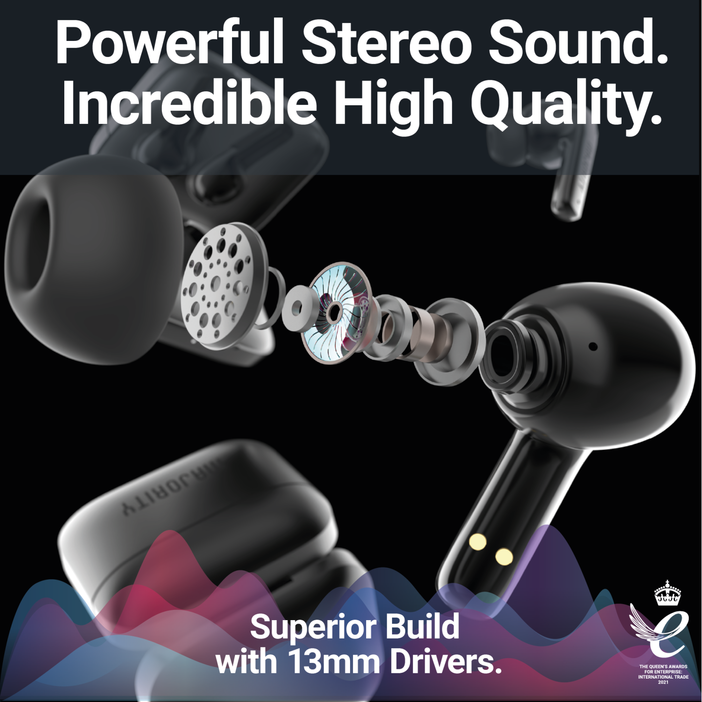 Majority Earphones - TRU-1 - TWS Sports Earphones IPX7 Black — Buy in Cyprus with Fast Delivery