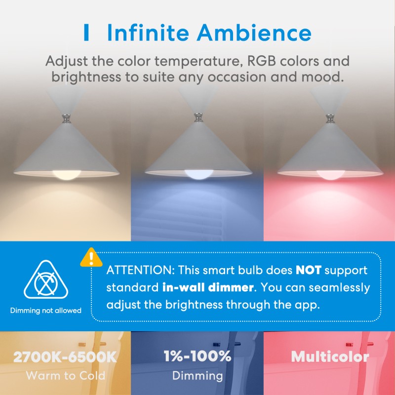 Buy Meross Homekit Smart Wi-Fi LED Bulb - MSL120HK-UK - RGBWW E27 in Cyprus, Nicosia, Limassol, Larnaka, Pafos