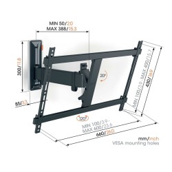 Buy Vogels COMFORT TV Wall Mount - TVM3623 - 60x40 Turn 1 arm in Cyprus, Nicosia, Limassol, Larnaka, Pafos