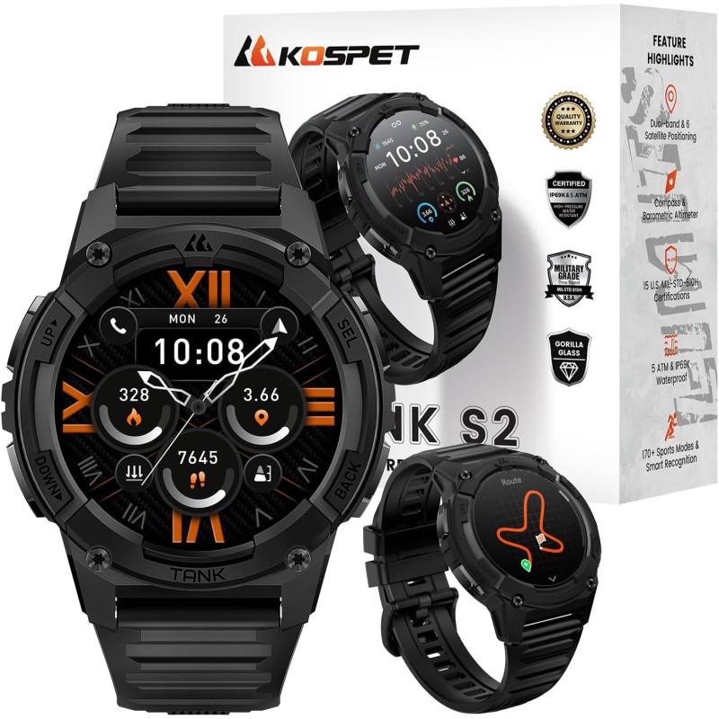Buy Kospet Rugged Smartwatch GPS Silicone Black - TANK S2 - Rugged Smartwatch GP... in Cyprus, Nicosia, Limassol, Larnaka, Pafos