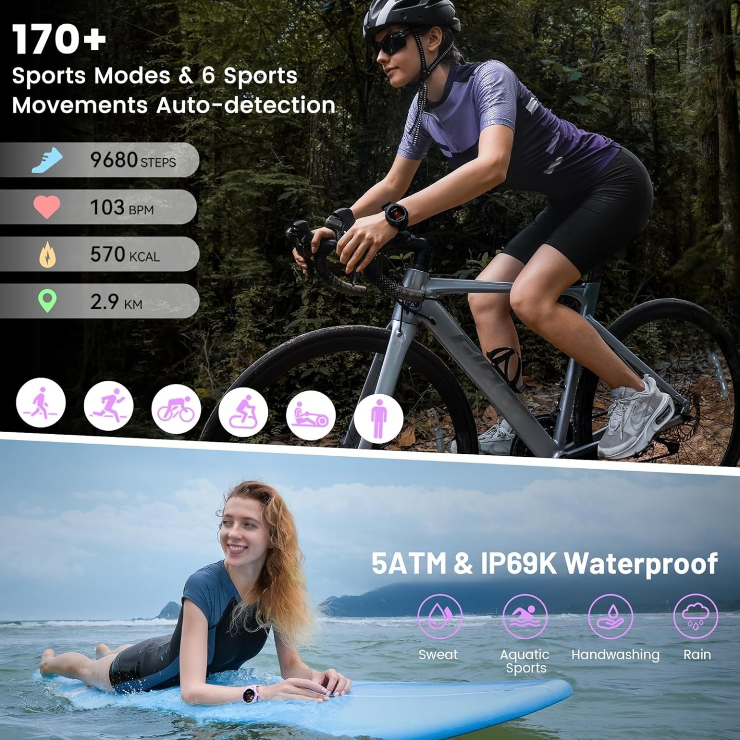 Kospet Rugged Smartwatch GPS Silicone Black - TANK S2 - Rugged Smartwatch GPS Silicone Black