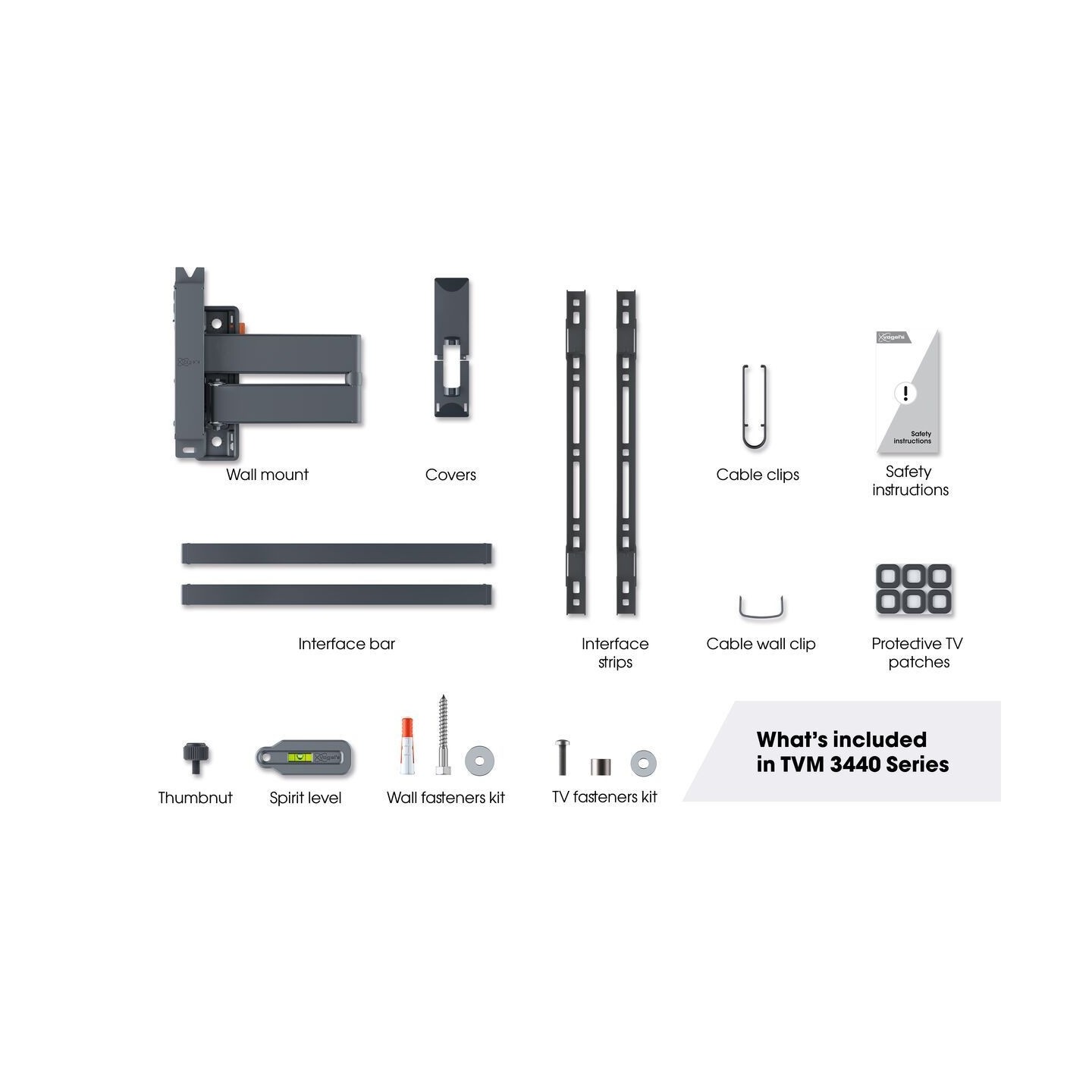 Vogels Turn TV Wall Mount - TVM3443 - 32-65'' Black — Buy in Cyprus with Fast Delivery