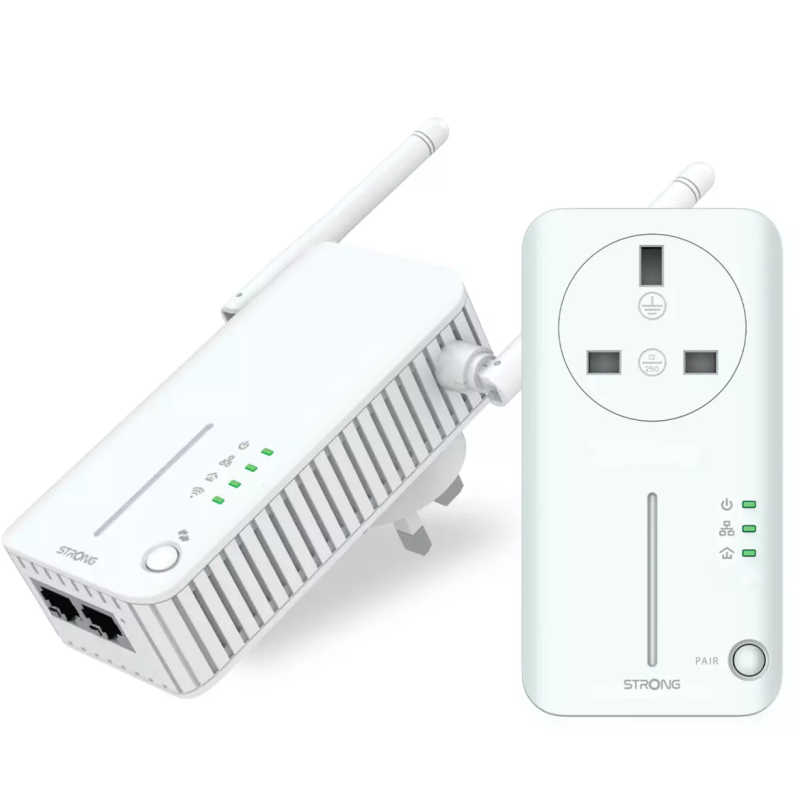 Buy Strong Powerline Kit - POWERLWF600DUOUKV2 - AV600 Passthrough 600Mbps Wi-Fi ... in Cyprus, Nicosia, Limassol, Larnaka, Pafos