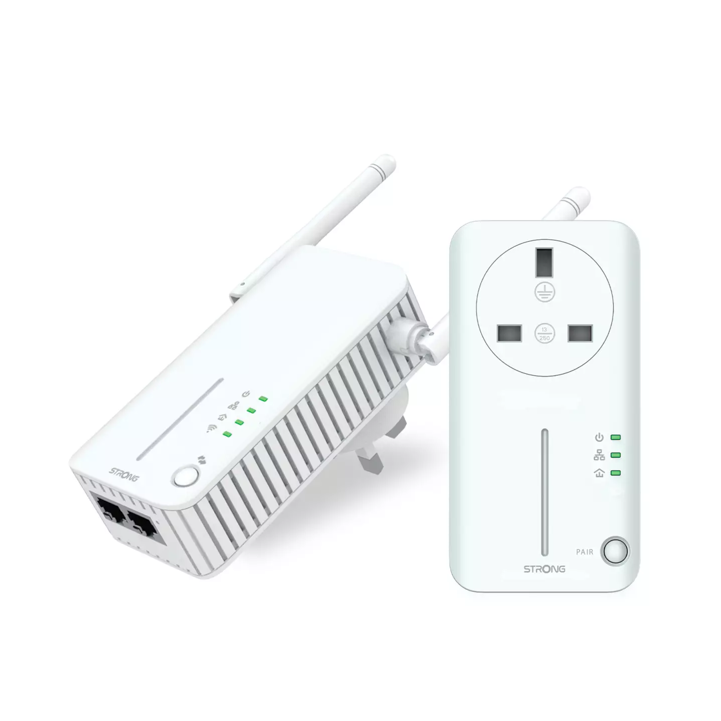 Strong Powerline Kit - POWERLWF600DUOUKV2 - AV600 Passthrough 600Mbps Wi-Fi 300Mbps UK — Buy in Cyprus with Fast Delivery