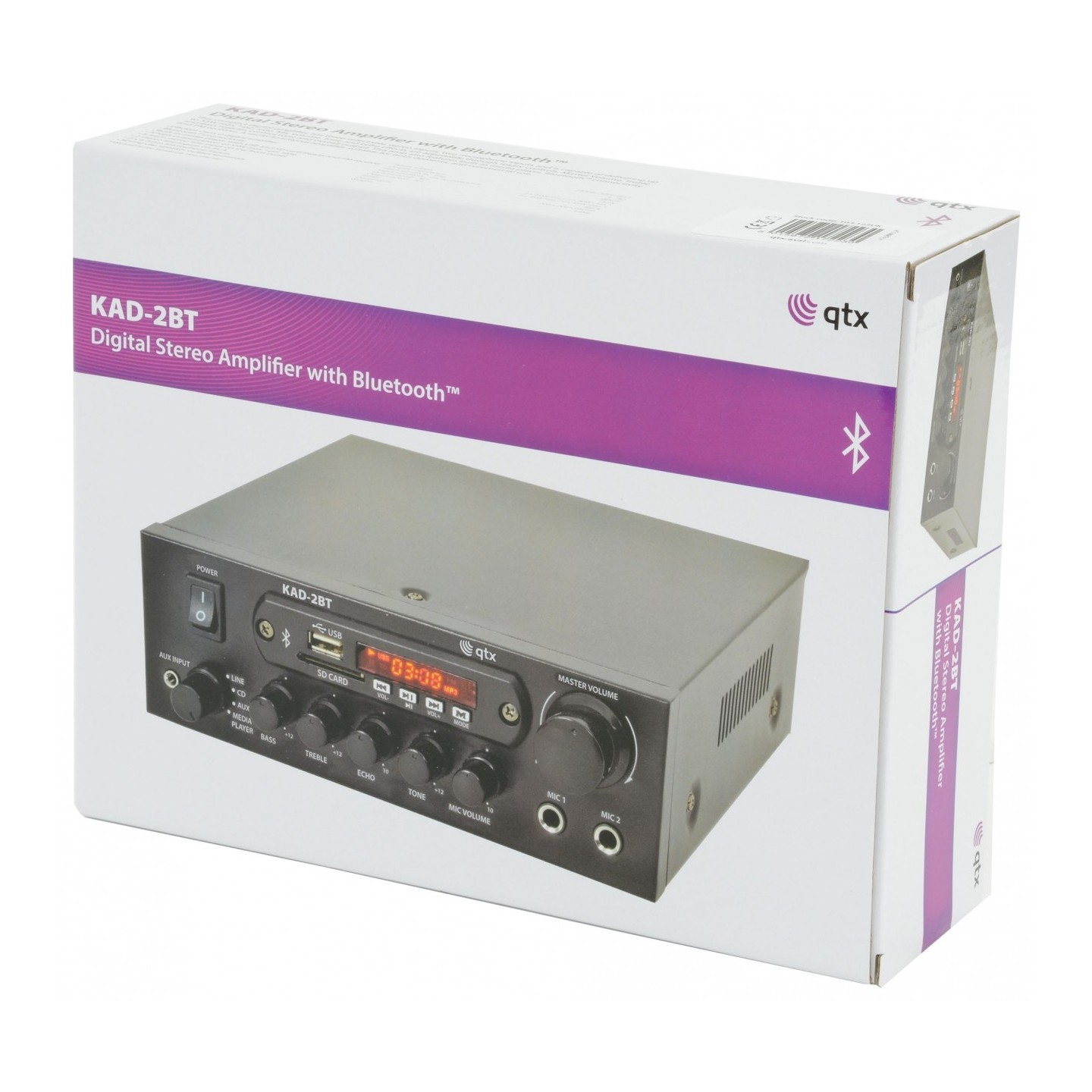 QTX Amplifier USB FM BT 70W 103.122UK - KAD-2BT - Amplifier USB FM BT 70W 103.122UK — Buy in Cyprus with Fast Delivery
