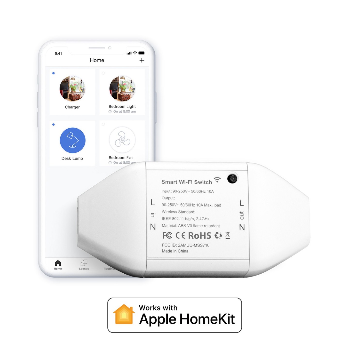 Meross HomeKit Smart Wi-Fi Switch - MSS710HK-UN - 10A — Buy in Cyprus with Fast Delivery