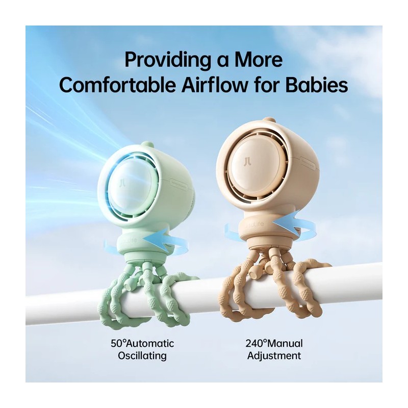 Buy Jisulife Stroller Fan - Life2S - Brown in Cyprus, Nicosia, Limassol, Larnaka, Pafos