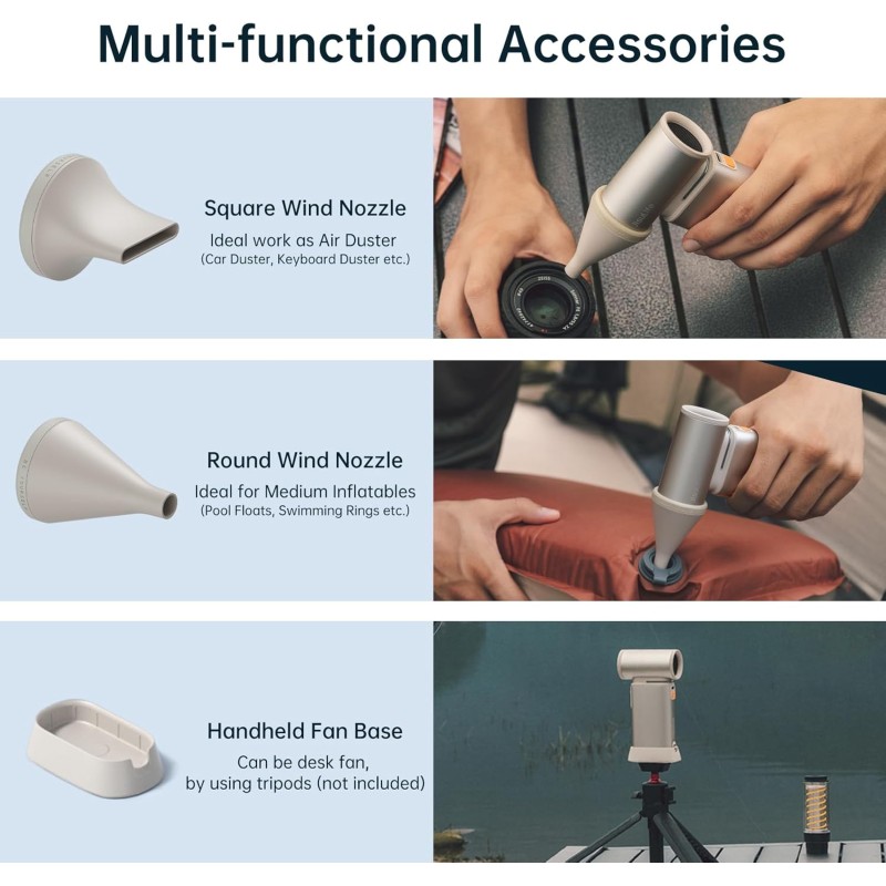 Buy Jisulife Portable Personal Fan - ULTRA 1 - Aluminium Housing, Square & Round... in Cyprus, Nicosia, Limassol, Larnaka, Pafos