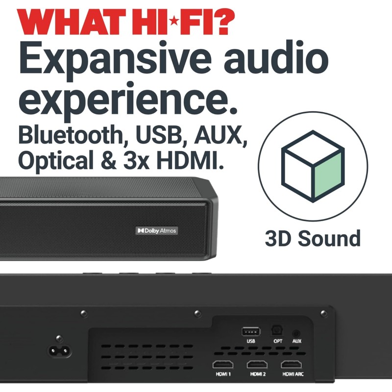 Buy Majority Sierra Plus Soundbar - 400W 2.1.2 Dolby Atmos Wireless Subwoofer 3x... in Cyprus, Nicosia, Limassol, Larnaka, Pafos