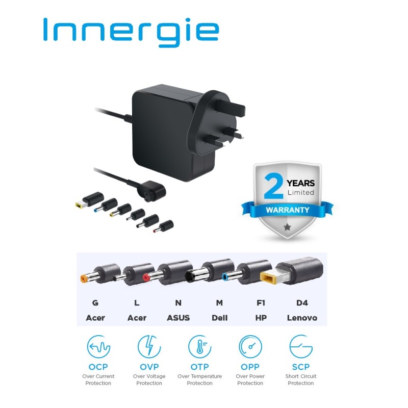 Buy Innergie Laptop Power Adapter - 65U - 65W UK in Cyprus, Nicosia, Limassol, Larnaka, Pafos
