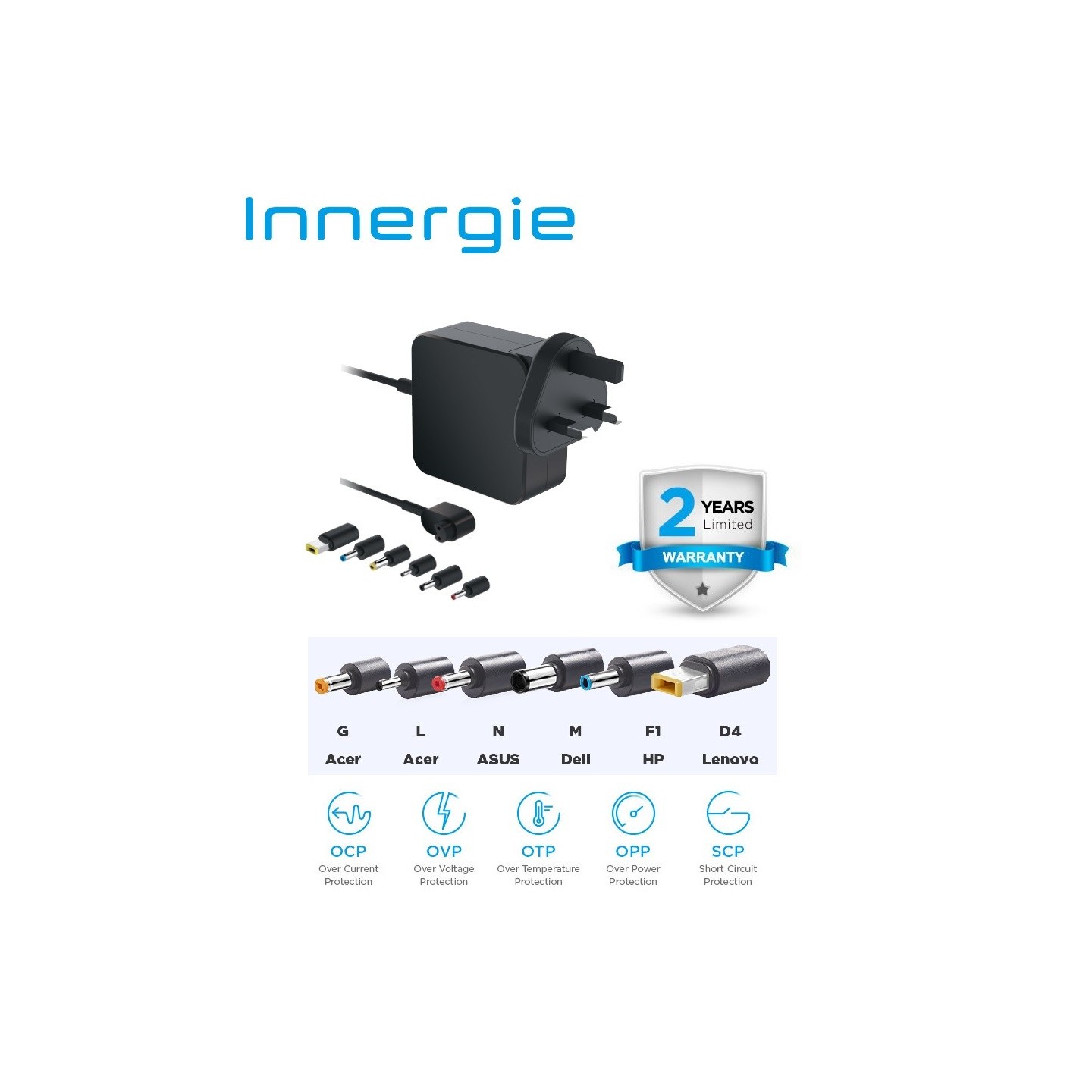 Innergie Laptop Power Adapter - 65U - 65W UK — Buy in Cyprus with Fast Delivery